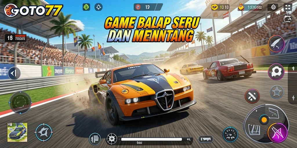 Gameplay GOTO77 yang mendebarkan dalam aksi balap.