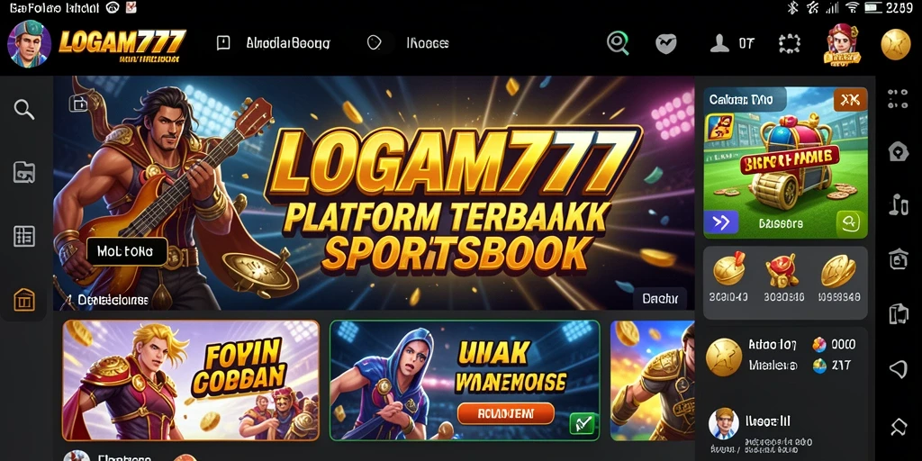 Tampilan menarik dari aplikasi LOGAM777 saat bertaruh olahraga.