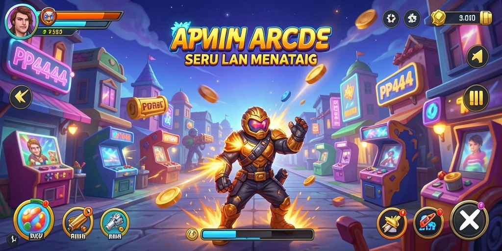 Tampilan menarik dari gameplay PP444 yang seru dan penuh warna.