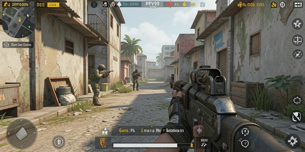 Screenshot gameplay PPV99 menampilkan aksi seru dalam pertempuran FPS.