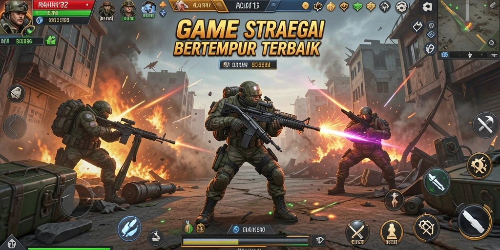 Tampilan gameplay RAJA132 dengan aksi pertempuran strategis.